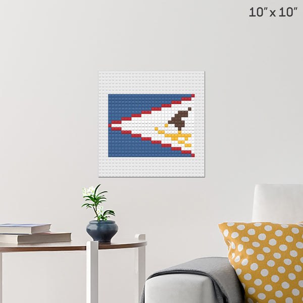 Flag of American Samoa Brick Poster