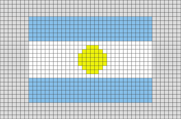 Flag of Argentina Flag Pixel Art