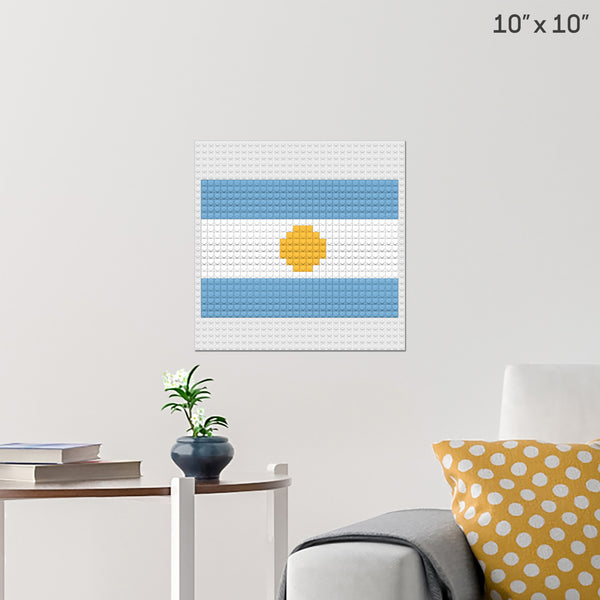 Flag of Argentina Flag Brick Poster