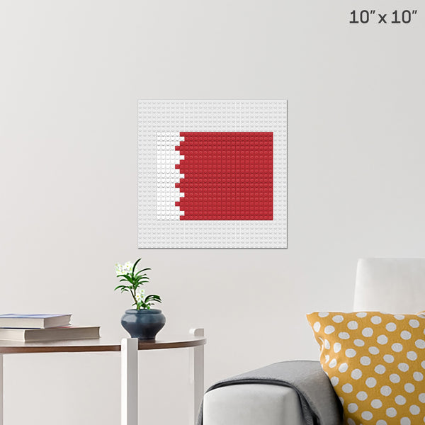 Flag of Bahrain Brick Poster