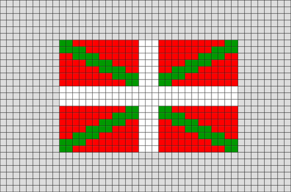 Flag of Basque Country Pixel Art