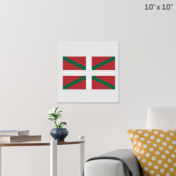Flag of Basque Country Brick Poster