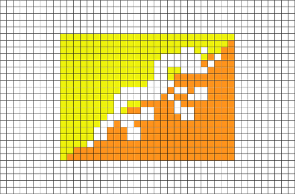 Flag of Bhutan Pixel Art