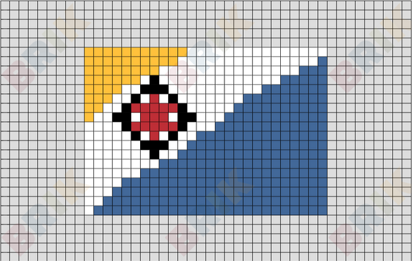 Flag of Bonaire Pixel Art