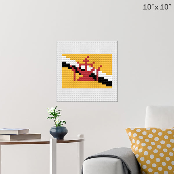 Flag of Brunei Brick Poster
