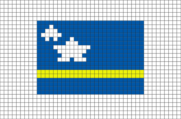 Flag of Curacao Pixel Art