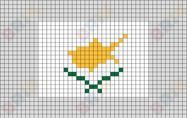 Flag of Cyprus Pixel art