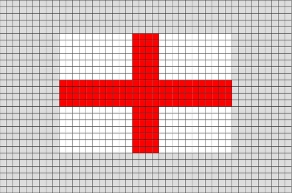 Flag of England Pixel Art