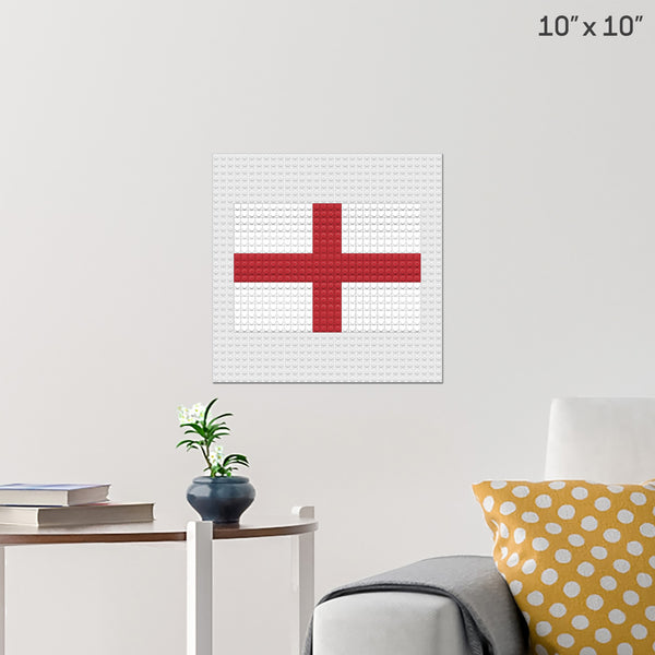 Flag of England Brick Poster