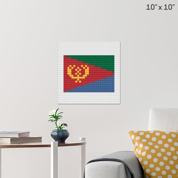 Flag of Eritrea Brick Poster