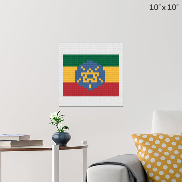 Flag of Ethiopia Brick Poster
