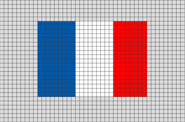 Flag of France Pixel Art