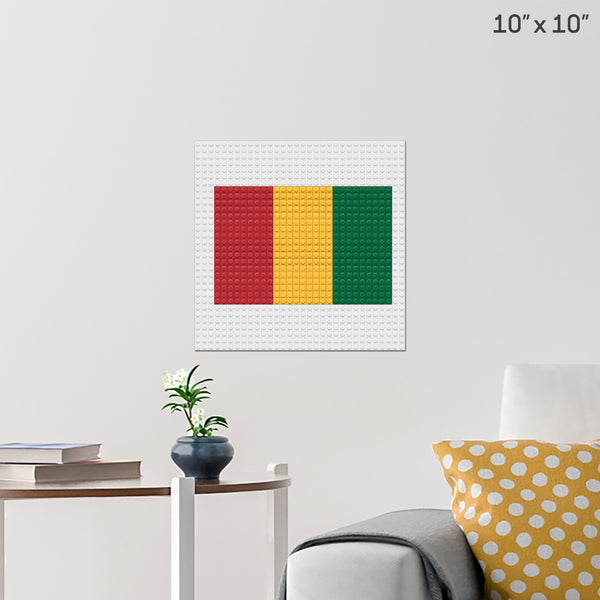 Flag of Guinea Brick Poster