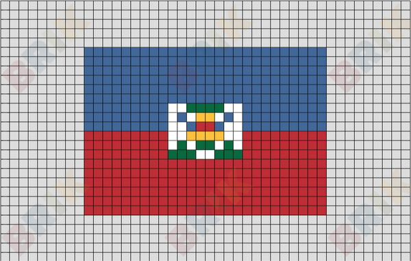 Flag of Haiti Pixel Art