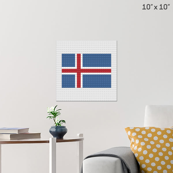Flag of Iceland Brick Poster