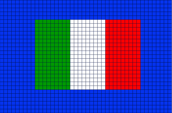 Flag of Italy Pixel Art