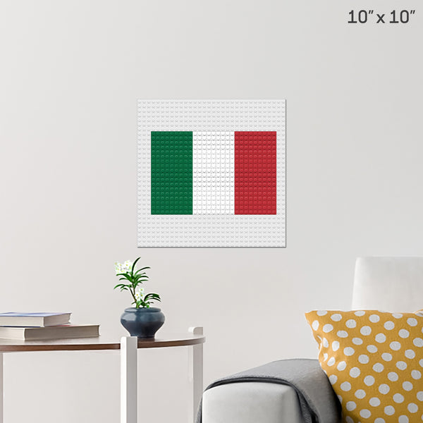Flag of Italy Brick Poster