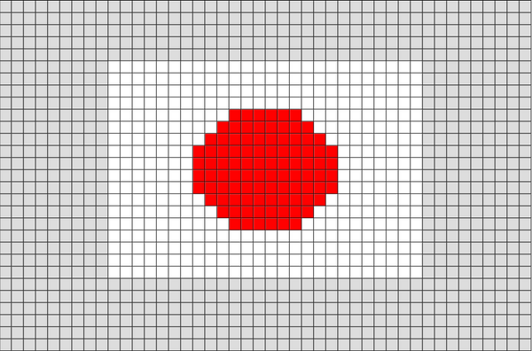 Flag of Japan Pixel Art