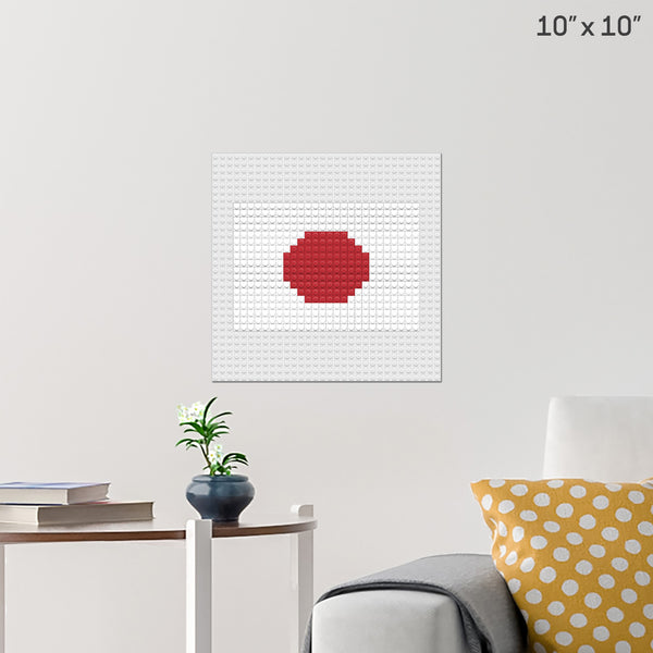 Flag of Japan Brick Poster