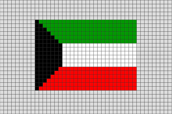 Flag of Kuwait Pixel Art