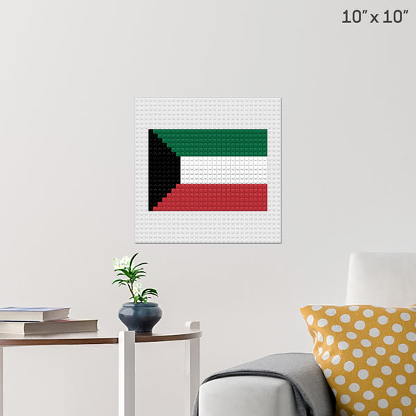 Flag of Kuwait Brick Poster