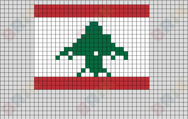 Flag of Lebanon Pixel art