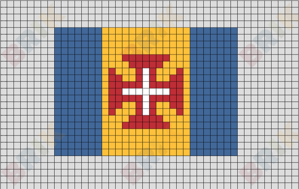 Flag of Madeira Pixel Art