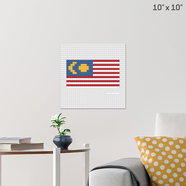 Flag of Malaysia Brick Poster