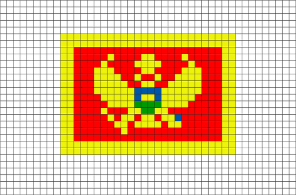Flag of Montenegro Pixel Art