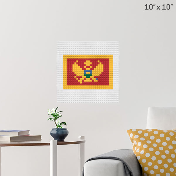 Flag of Montenegro Brick Poster