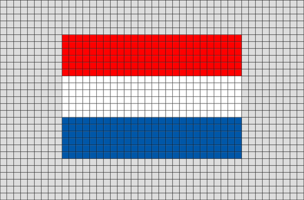 Flag of Netherlands Pixel Art