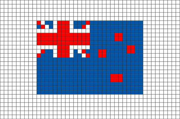Flag of New-Zealand Pixel Art