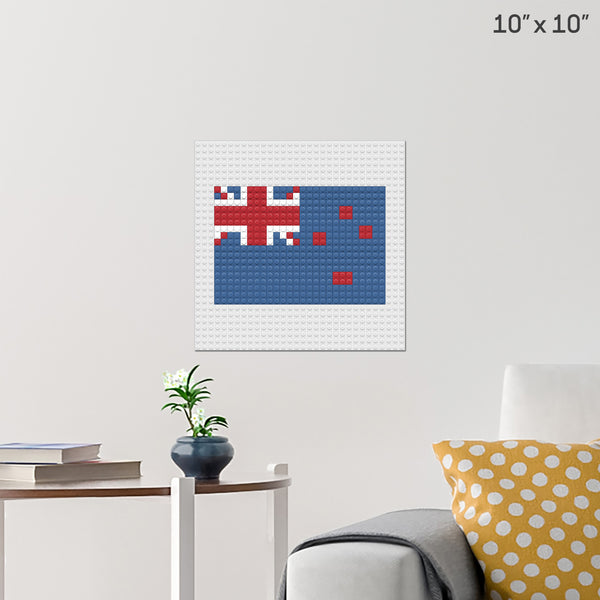 Flag of New-Zealand Brick Poster