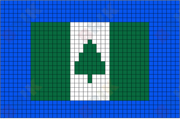 Flag of Norfolk island Pixel art
