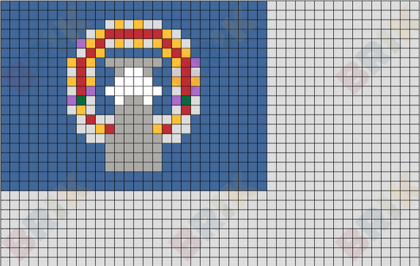 Flag of Northern Mariana Islands Pixel Art