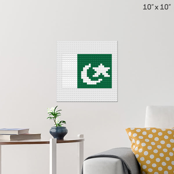 Flag of Pakistan Brick Poster