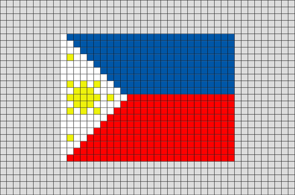 Flag of Philippines Pixel Art