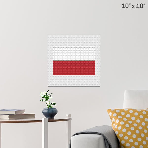 Flag of Poland Brick Poster