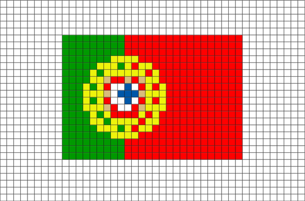 Flag of Portugal Pixel Art