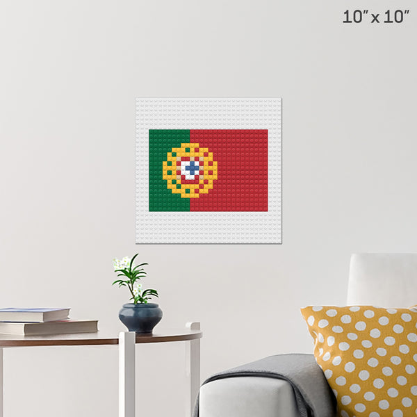 Flag of Portugal Brick Poster