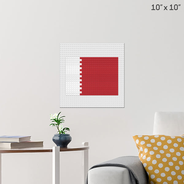 Flag of Qatar Brick Poster