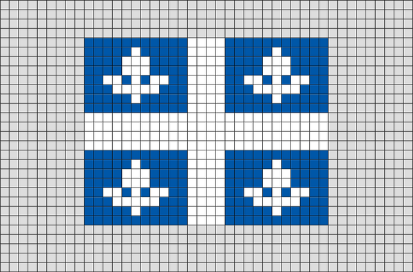 Flag of Quebec Pixel Art