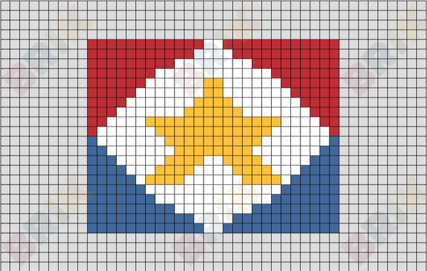 Flag of Saba Pixel art