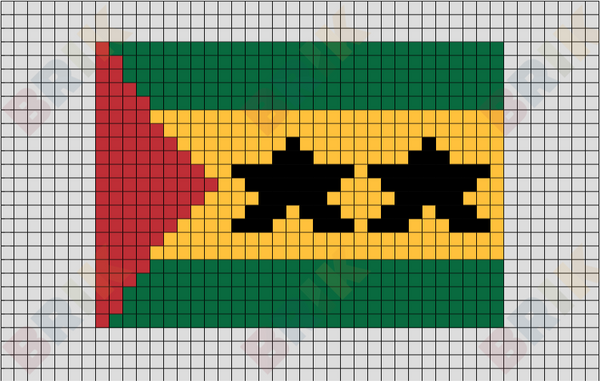 flag of sao tome principe pixel art