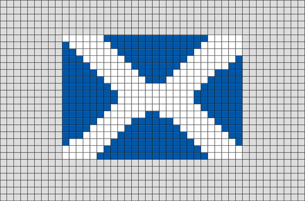 Flag of Scotland Pixel Art