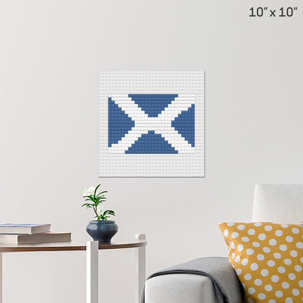 Flag of Scotland Brick Poster