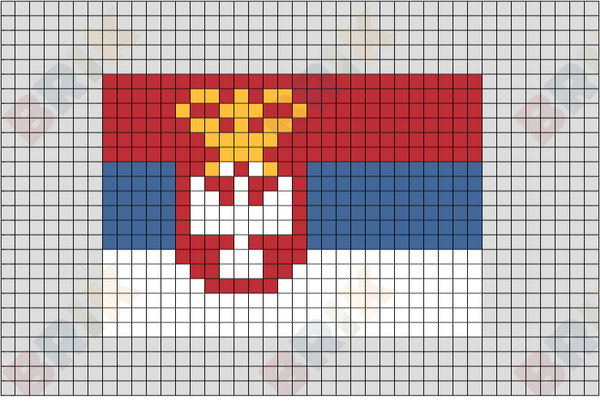 Flag of Serbia Yugoslavia
