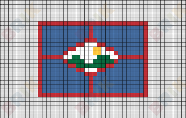 Flag of Sint Eustatius Pixel Art