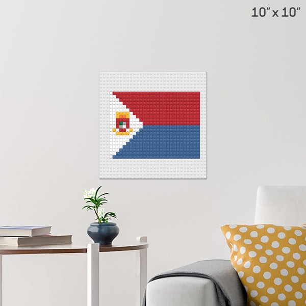 Flag of Sint Maarten Brick Poster