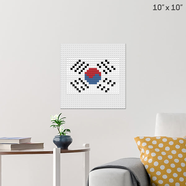 Flag of South Korea Brick Poster
